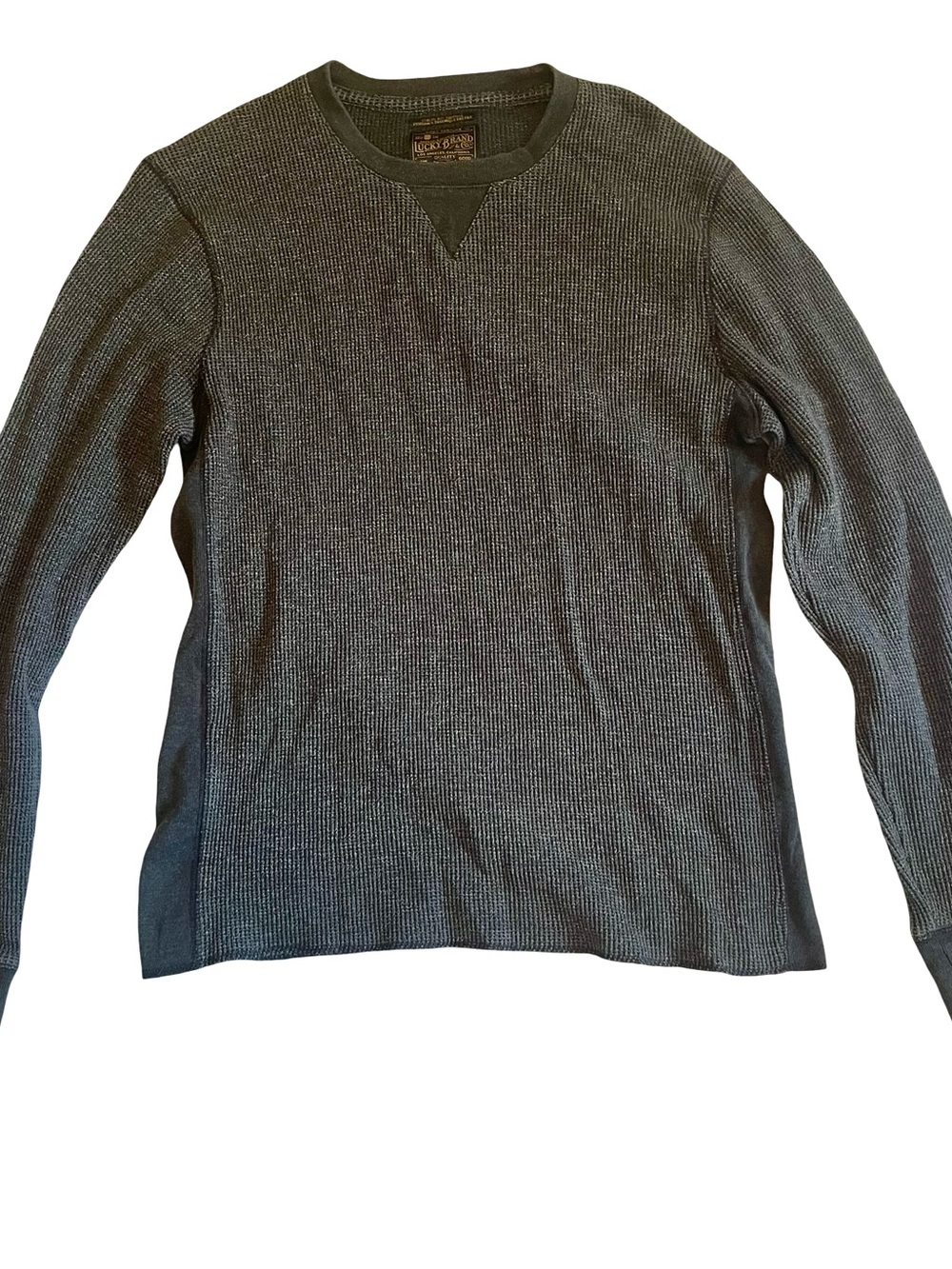 Lucky Brand Men’s Charcoal Thermal Crewneck Sweater